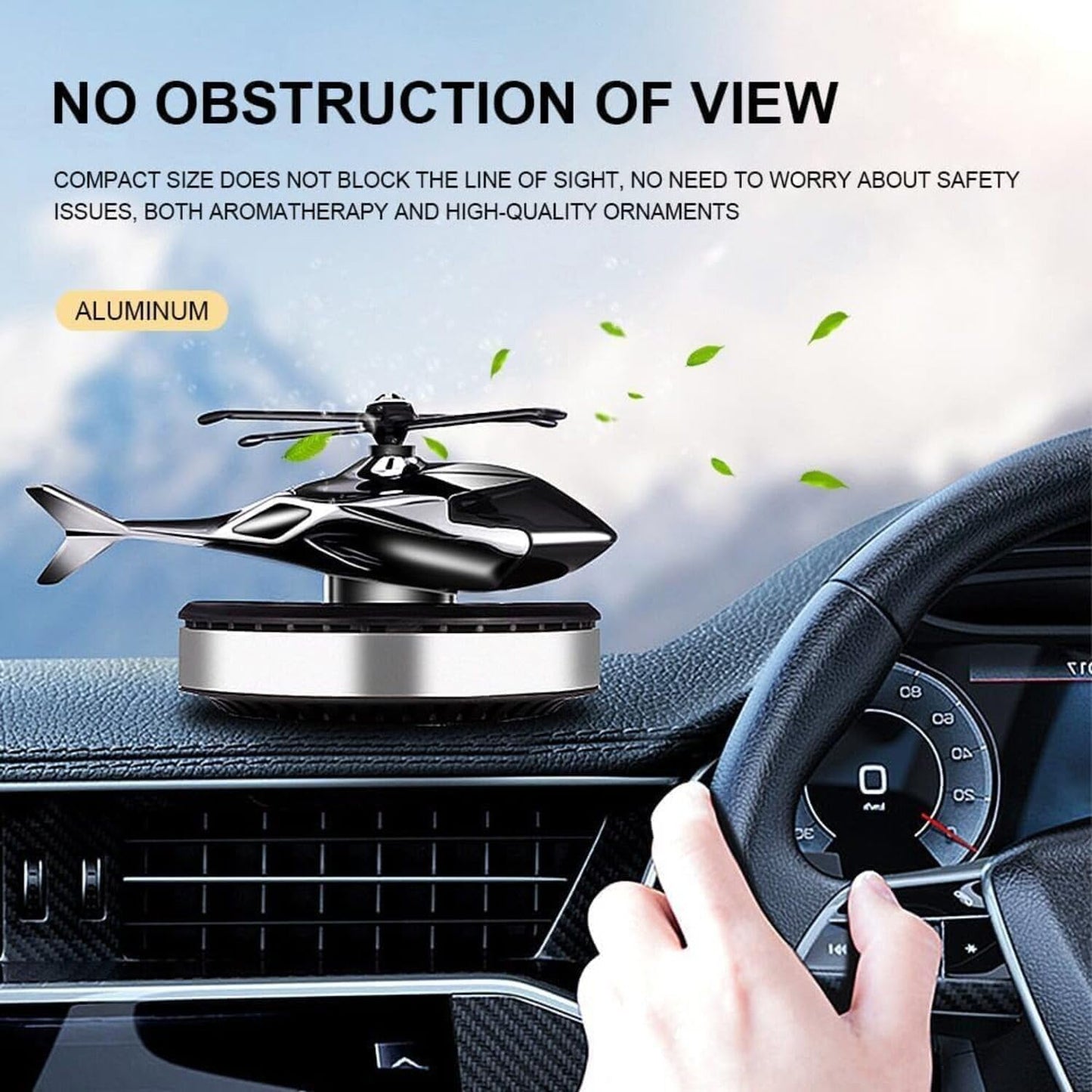 🚁✨ Helicopter Solar Powered Car Perfume | Auto Rotation Aroma Diffuser