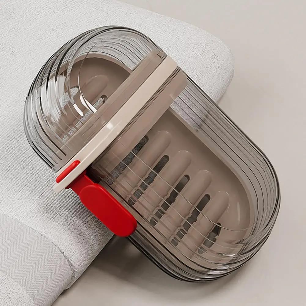 🧼 BDO Waterproof Plastic Soap Dish 🧳 | Leak-Proof Travel Soap Box with Cover (Pack of 2)