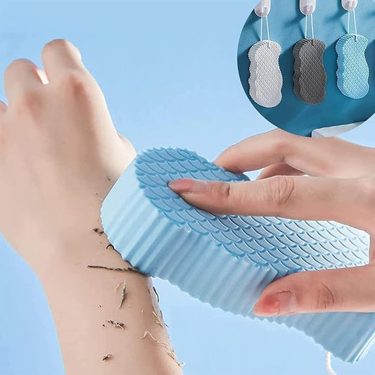 🧽 THE LUCIIFFER Soft Bath & Body Shower Sponge 🫧 | Gentle Exfoliating Dead Skin Remover for Adults & Kids (Pack of 2, Multicolor)