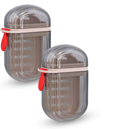 🧼 BDO Waterproof Plastic Soap Dish 🧳 | Leak-Proof Travel Soap Box with Cover (Pack of 2)