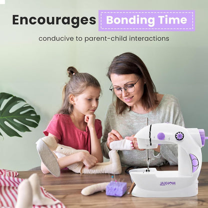 🧵 Mini Electric Sewing Machine (SM-1) | Portable Stitching Machine with Extension Table, Foot Pedal, Adapter & Built-In Focus Light – Home Tailoring Kit