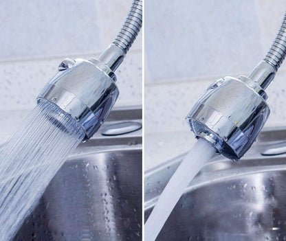 🚿 CLIXERA 360° Rotatable Sink Faucet Sprayer | Anti-Splash Tap Nozzle with Hose & Universal Connector – Stainless Steel (Silver)