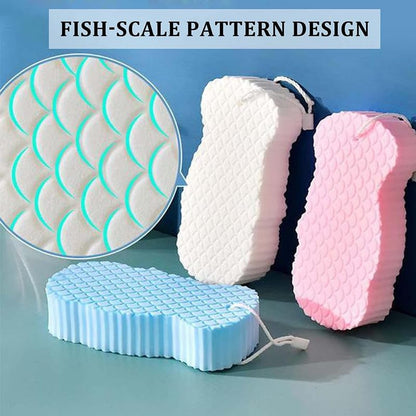 🧽 THE LUCIIFFER Soft Bath & Body Shower Sponge 🫧 | Gentle Exfoliating Dead Skin Remover for Adults & Kids (Pack of 2, Multicolor)