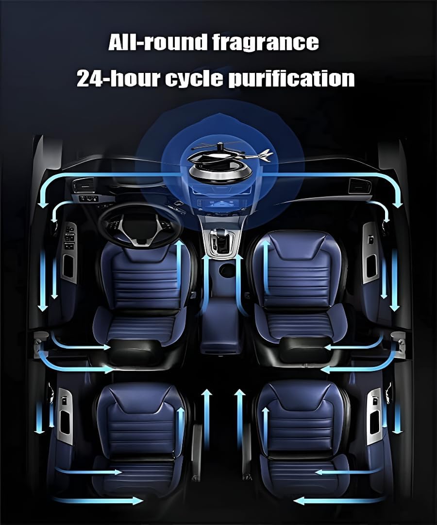 🚁✨ Helicopter Solar Powered Car Perfume | Auto Rotation Aroma Diffuser