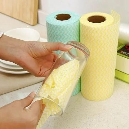 🧻✨ LIFTOFF® Reusable & Washable Kitchen Printed Tissue Roll – 2 Rolls (240 Wipes) 🌿