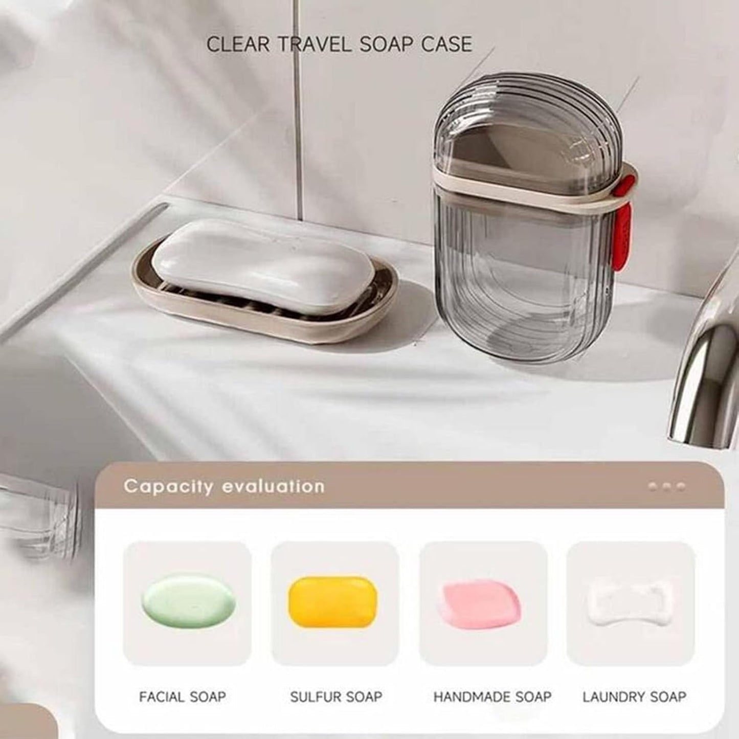 🧼 BDO Waterproof Plastic Soap Dish 🧳 | Leak-Proof Travel Soap Box with Cover (Pack of 2)