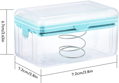 🧼 Pack of 2 – 2-in-1 Plastic Bar Soap Roller Dispenser with Lid & Drain Holes | Multicolor Soap Foaming Box