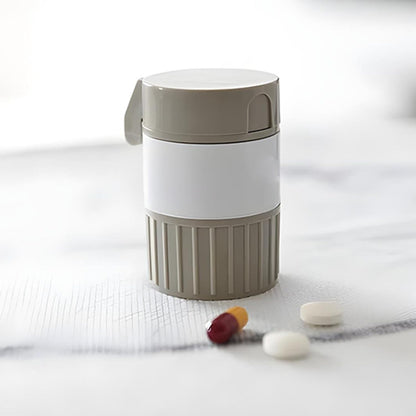 💊 Naama 3-in-1 Tablet & Pill Cutter | Crusher, Grinder & Storage Box – Portable Mini Pill Splitter (White)