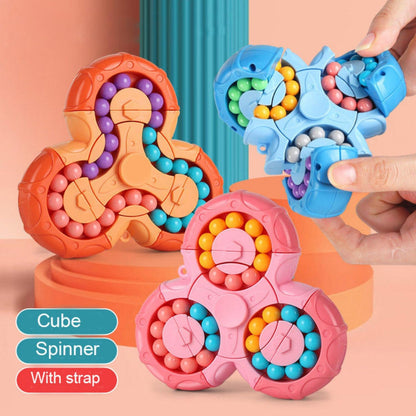 🌀 Magic Bean Rotating Cube – Fidget & Puzzle Toy for Smart Fun & Focus 🎯