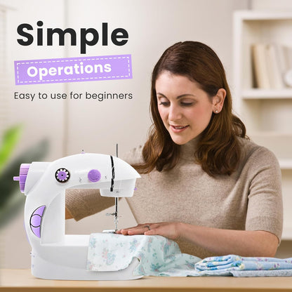 🧵 Mini Electric Sewing Machine (SM-1) | Portable Stitching Machine with Extension Table, Foot Pedal, Adapter & Built-In Focus Light – Home Tailoring Kit