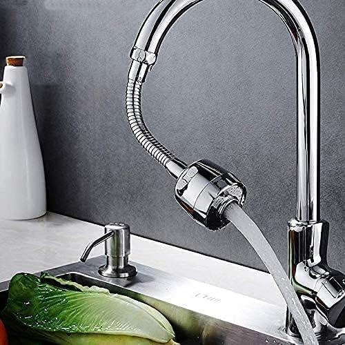 🚿 CLIXERA 360° Rotatable Sink Faucet Sprayer | Anti-Splash Tap Nozzle with Hose & Universal Connector – Stainless Steel (Silver)