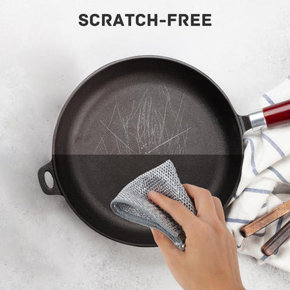 🧽 Wire Dishcloth & Gaps Cleaning Brush – Multipurpose Non-Scratch Dishwashing Rags (Pack of 10)