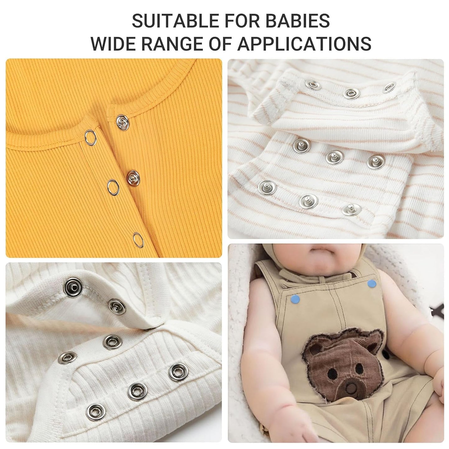 🧵 Snap Fasteners Kit | DIY Metal Button Set with Hand Pliers Tool & Storage Box (Multicolor) ✨