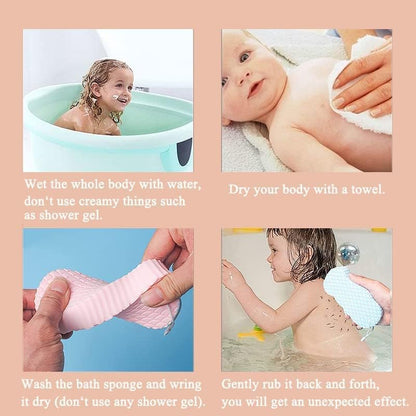 🧽 THE LUCIIFFER Soft Bath & Body Shower Sponge 🫧 | Gentle Exfoliating Dead Skin Remover for Adults & Kids (Pack of 2, Multicolor)