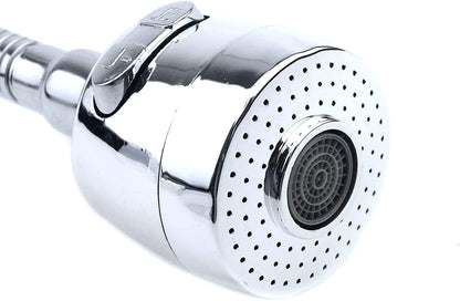 🚿 CLIXERA 360° Rotatable Sink Faucet Sprayer | Anti-Splash Tap Nozzle with Hose & Universal Connector – Stainless Steel (Silver)